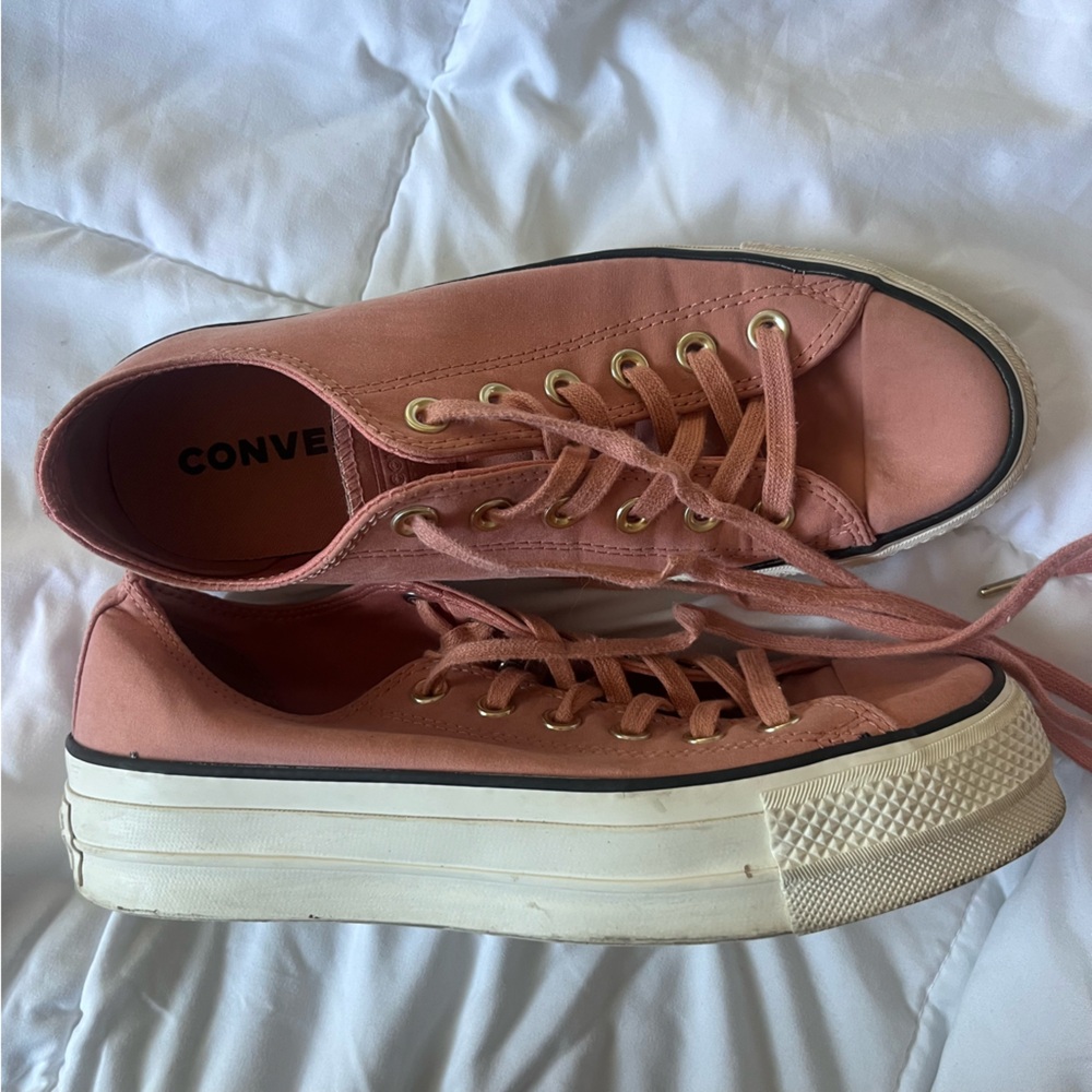 Converse Platform Shoes with Gold Accents